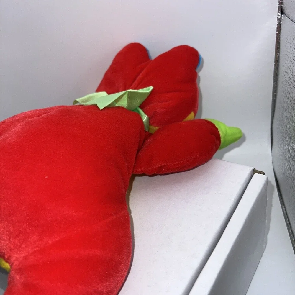 Vintage 1998 Ty Ribbit Pillow Pal Red and Green Frog‎ 15'' plush -Stuffed Animal